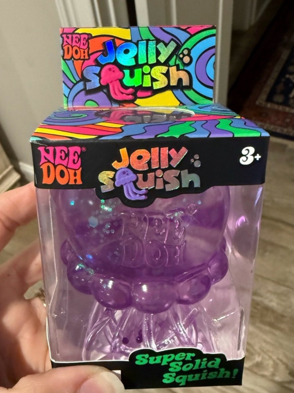 Needoh Jelly Squish Purple Kids Toy - Super Solid Squish AUTHENTIC